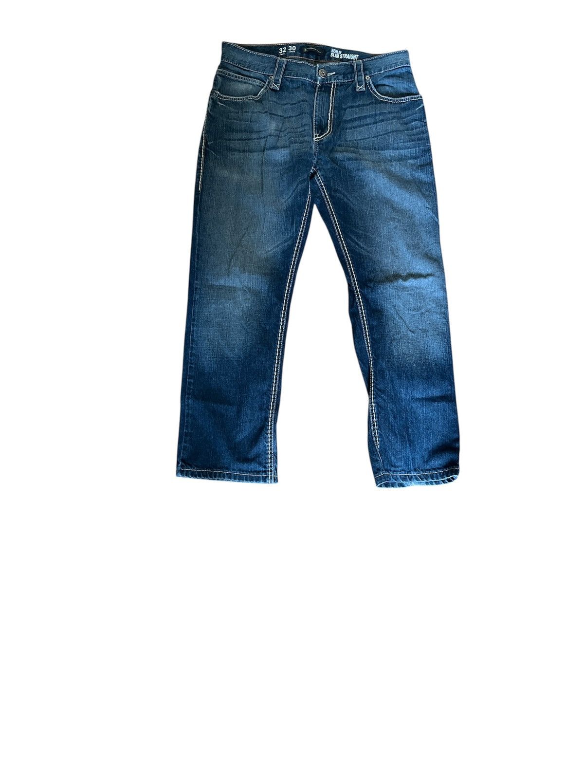 I.N.C Vintage 32x30 navy blue unisex straight leg jeans Size US 32 / EU 48 - 2 Thumbnail