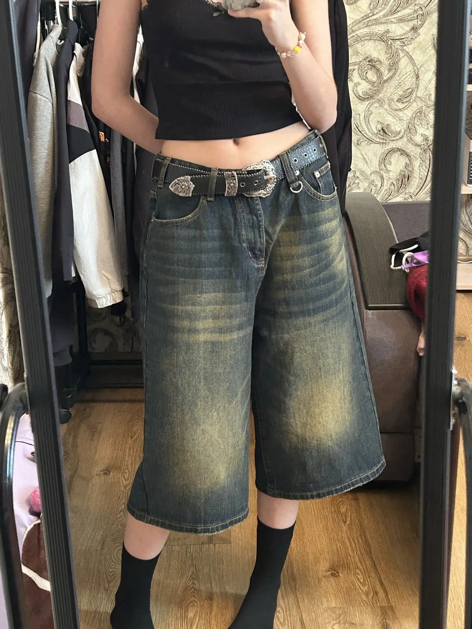 Designer × Japanese Brand Style Vintage Loose Length Shorts Size 28" / US 6 / IT 42 - 2 Thumbnail