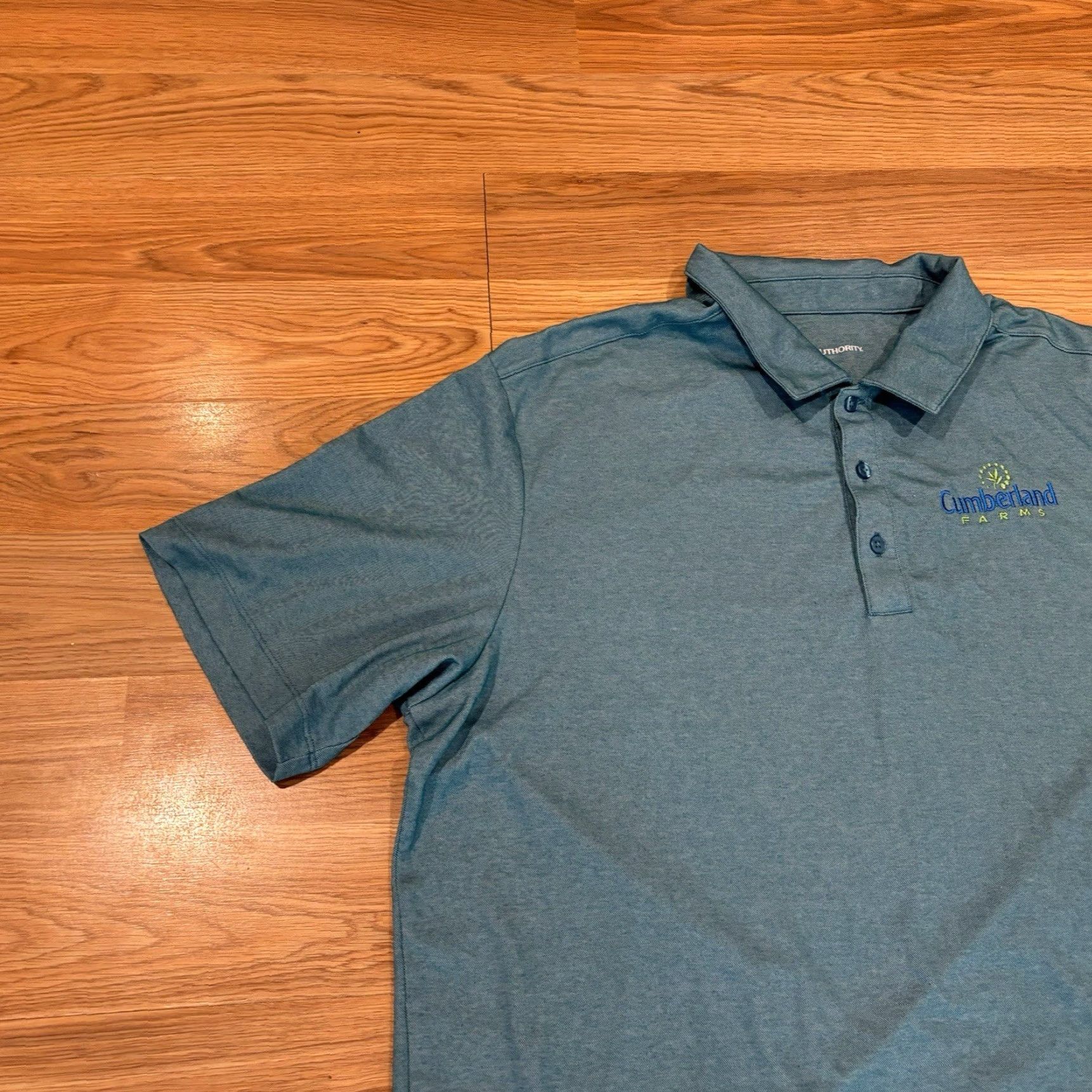 Port Authority Cumberland Farms Employee Blue Polo Shirt 2XL Port Authority Short Sleeve Button Collar Logo Breathable Casual Workwear Men Size US XXL / EU 58 / 5 - 5 Thumbnail