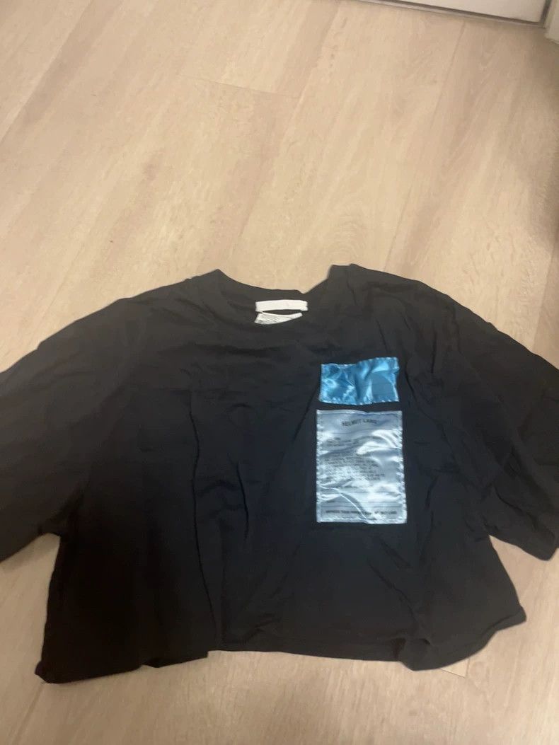 Helmut Lang HELMUT LANG Black short T Size S / US 4 / IT 40 - 1 Thumbnail