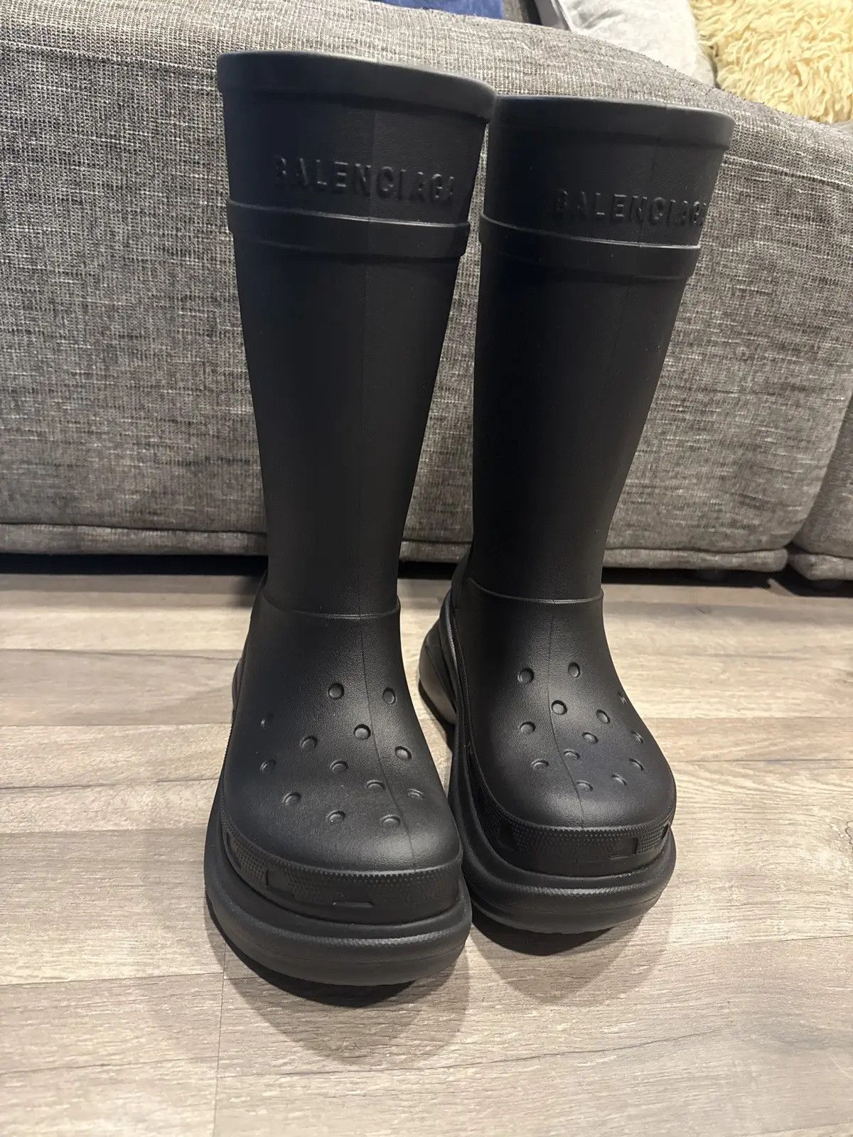 Balenciaga Balenciaga croc rubber boots Size US 8 / EU 41 - 1 Thumbnail