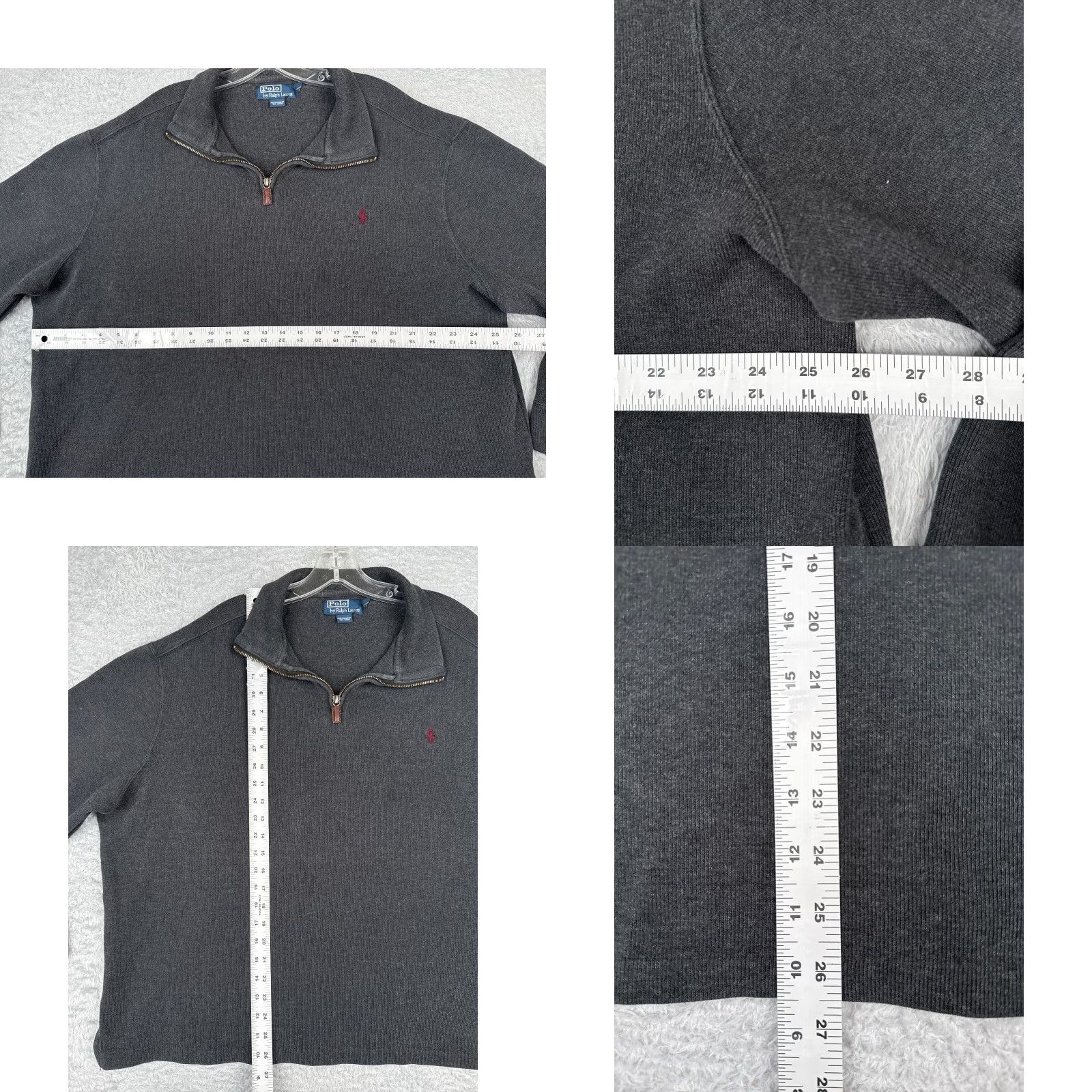 Ralph Lauren VINTAGE Polo Ralph Lauren Sweater Shirt Adult 2XL Gray 1/4 Zip Mock Neck Men Size US XXL / EU 58 / 5 - 8 Thumbnail