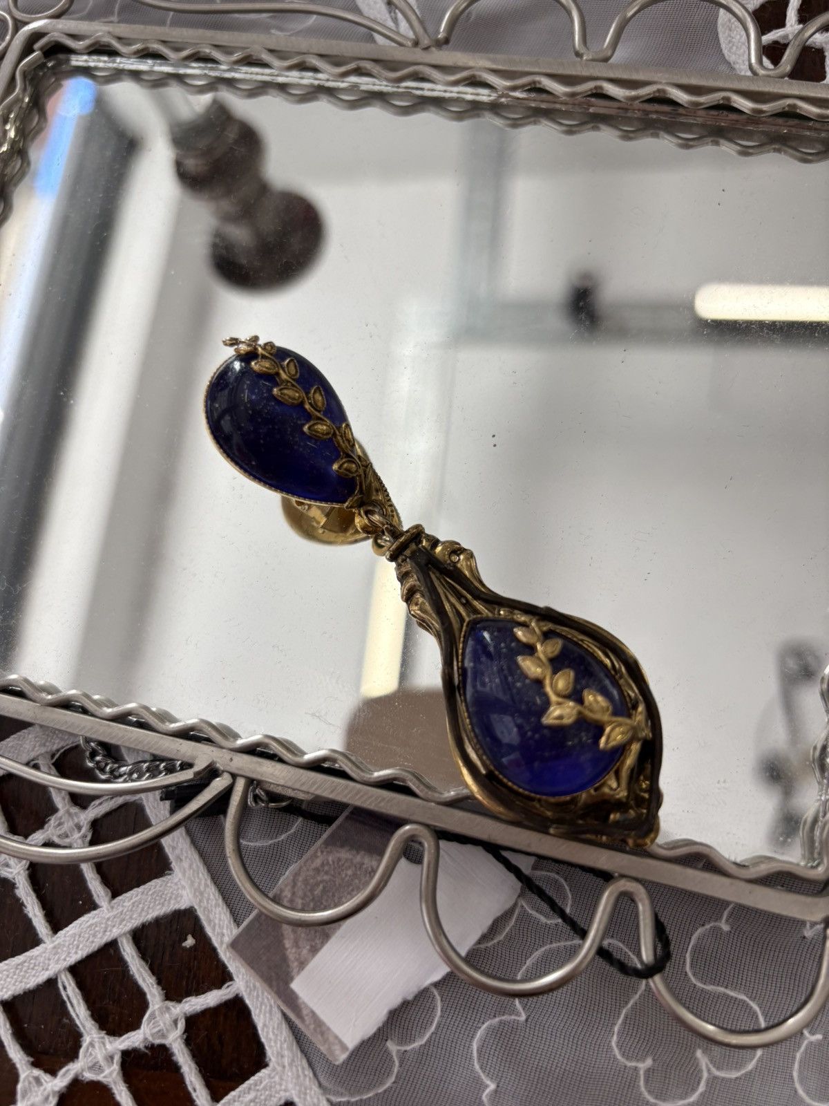 Vintage Designer Tu-Khan Italy drop clip earring Size ONE SIZE - 11 Thumbnail