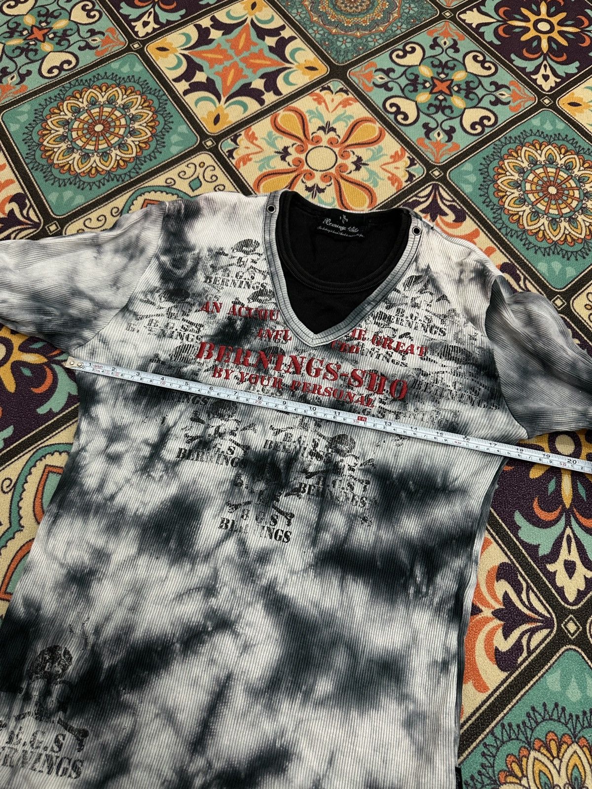 BERNINGS SHO Berning Sho Japan Poem Acid Wash L/S Shirt Size US M / EU 48-50 / 2 - 12 Thumbnail