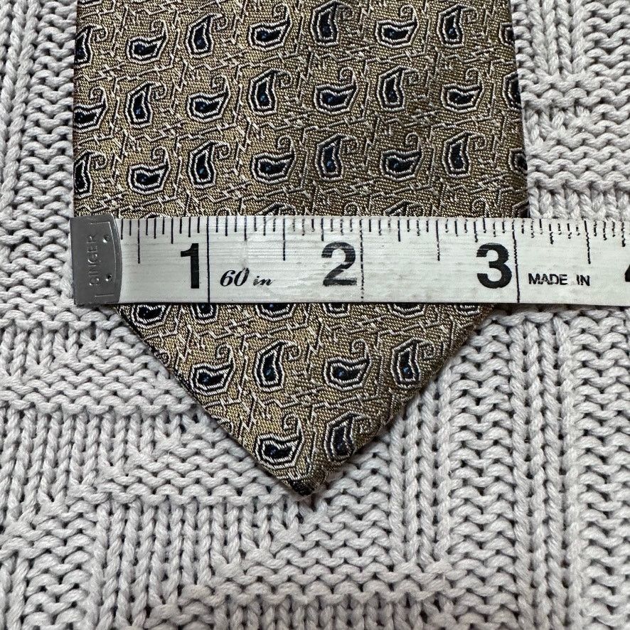 Alexander Julian Alexander Julian metallic gold paisley Italian silk tie Size ONE SIZE - 6 Thumbnail