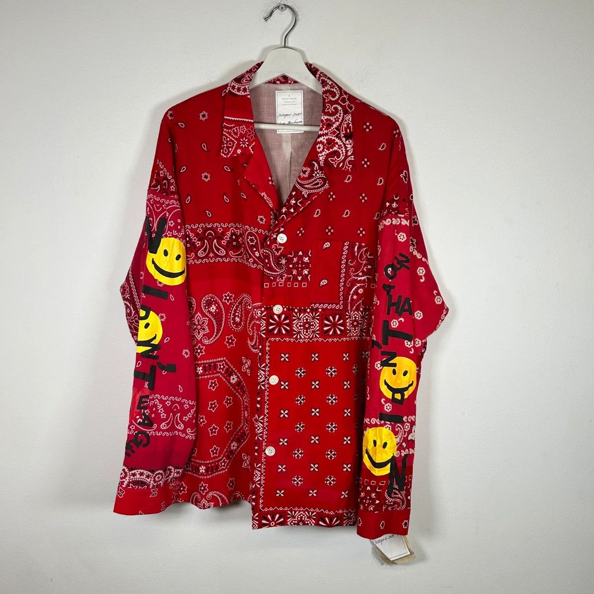 READYMADE Readymade Red Bandana Longsleeve 'Sleeping Shirt' Size US XL / EU 56 / 4 - 1 Thumbnail