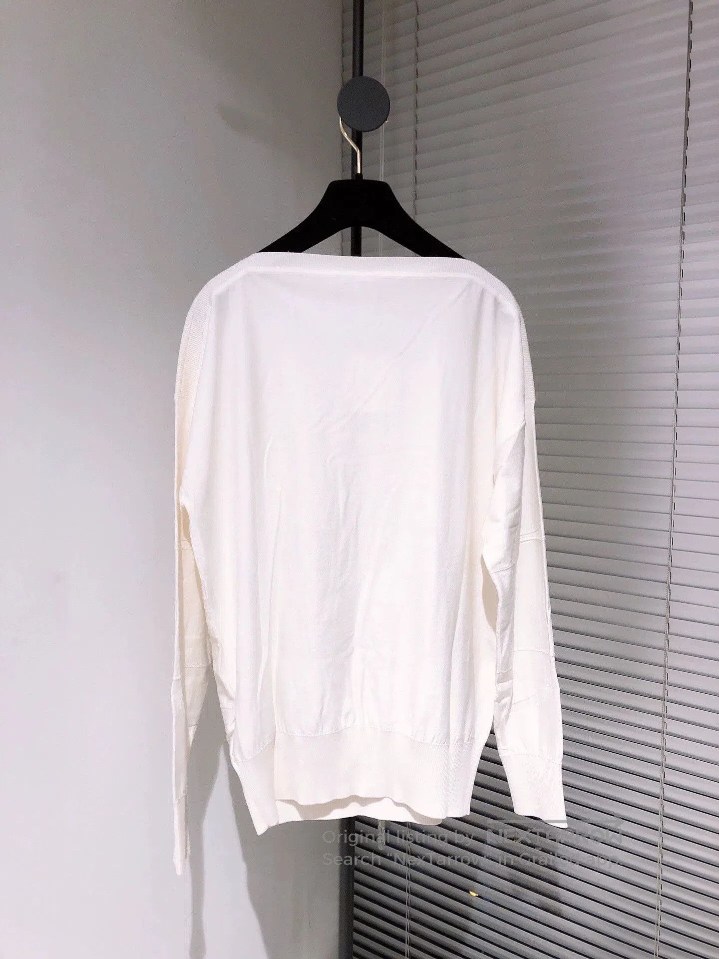 Hermes Hermes White Jacquard Embroidered Sweater. Size US XL / EU 56 / 4 - 2 Thumbnail