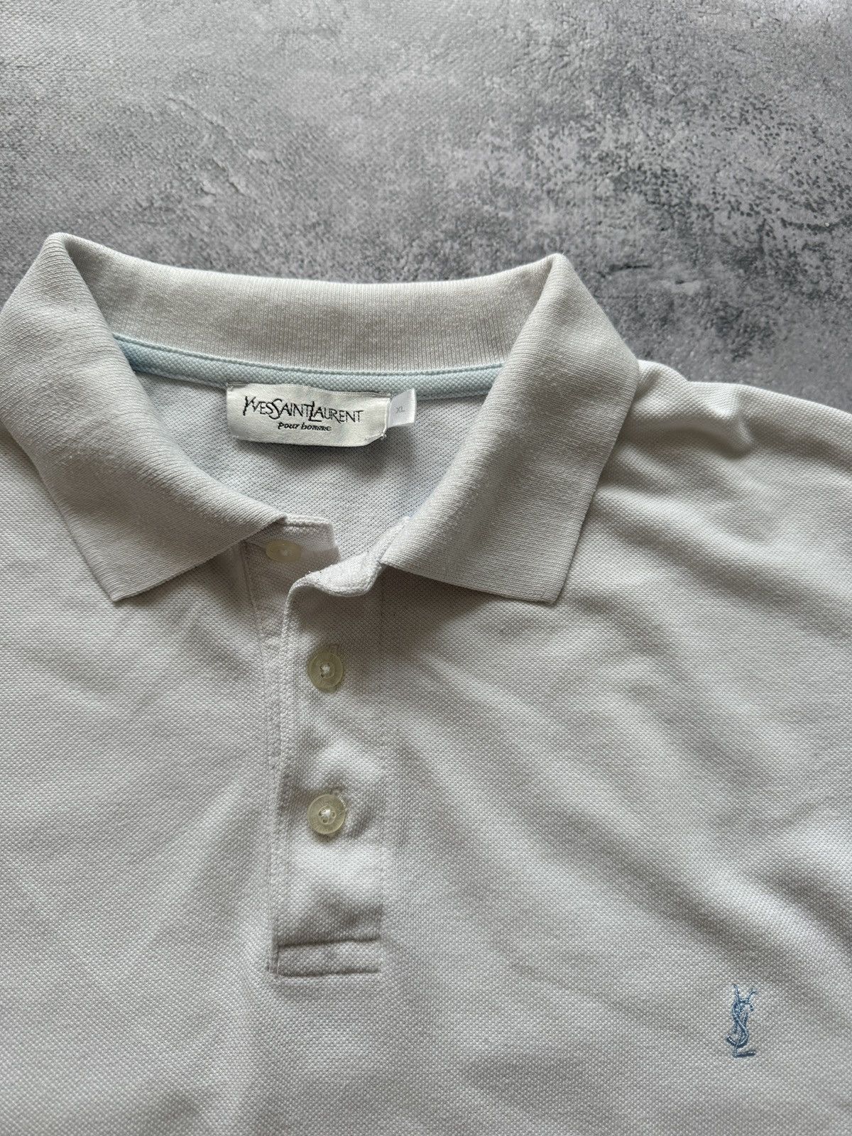 Vintage × Yves Saint Laurent Vintage Yves Saint Laurent White Polo T-Shirt size XL Size US XL / EU 56 / 4 - 7 Thumbnail