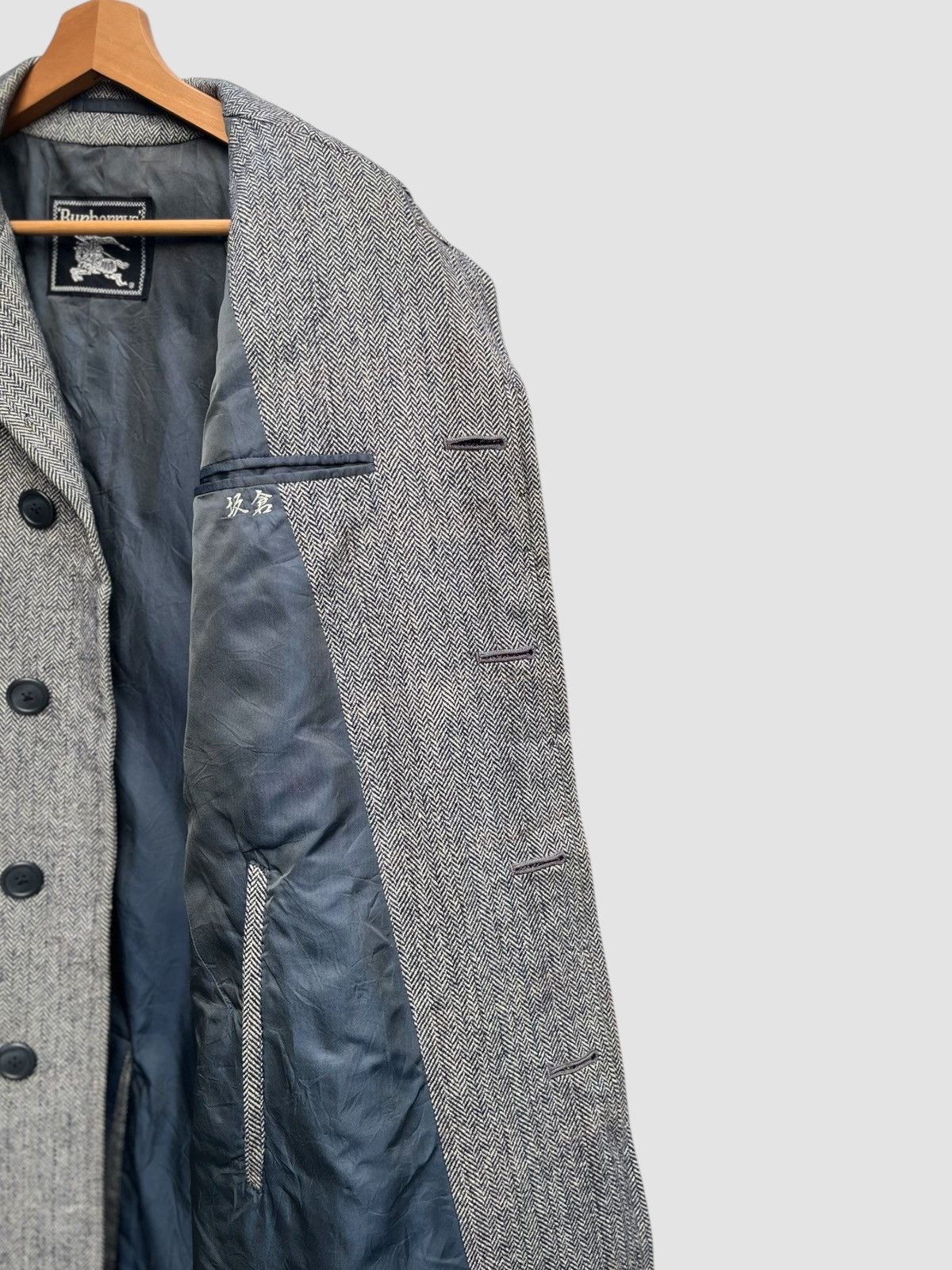 Burberry Vintage Burberrys Herringbone Wool Coat Size US S / EU 44-46 / 1 - 13 Thumbnail