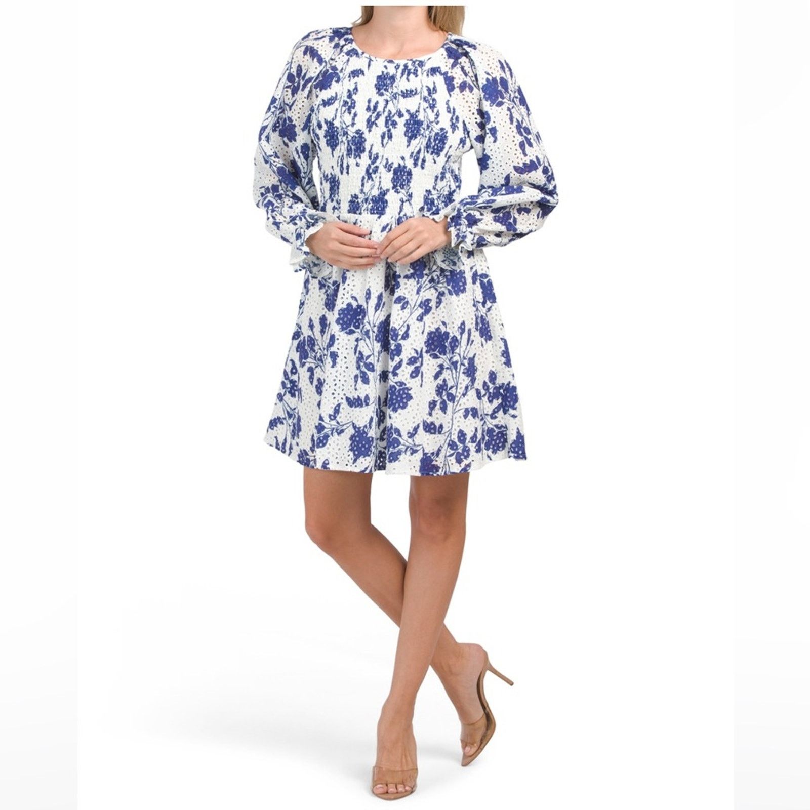 Other 🎉LAST PIECE🎉RACHEL PARCELL Eyelet Smocked Mini Dress Size M / US 6-8 / IT 42-44 - 1 Thumbnail