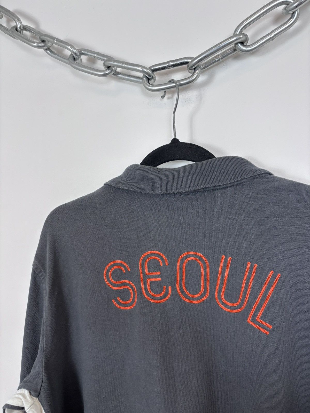Nike Vintage Nike Y2K Seoul Embroidered Big Logo Rugby Polo Shirt Size US XXL / EU 58 / 5 - 20 Thumbnail