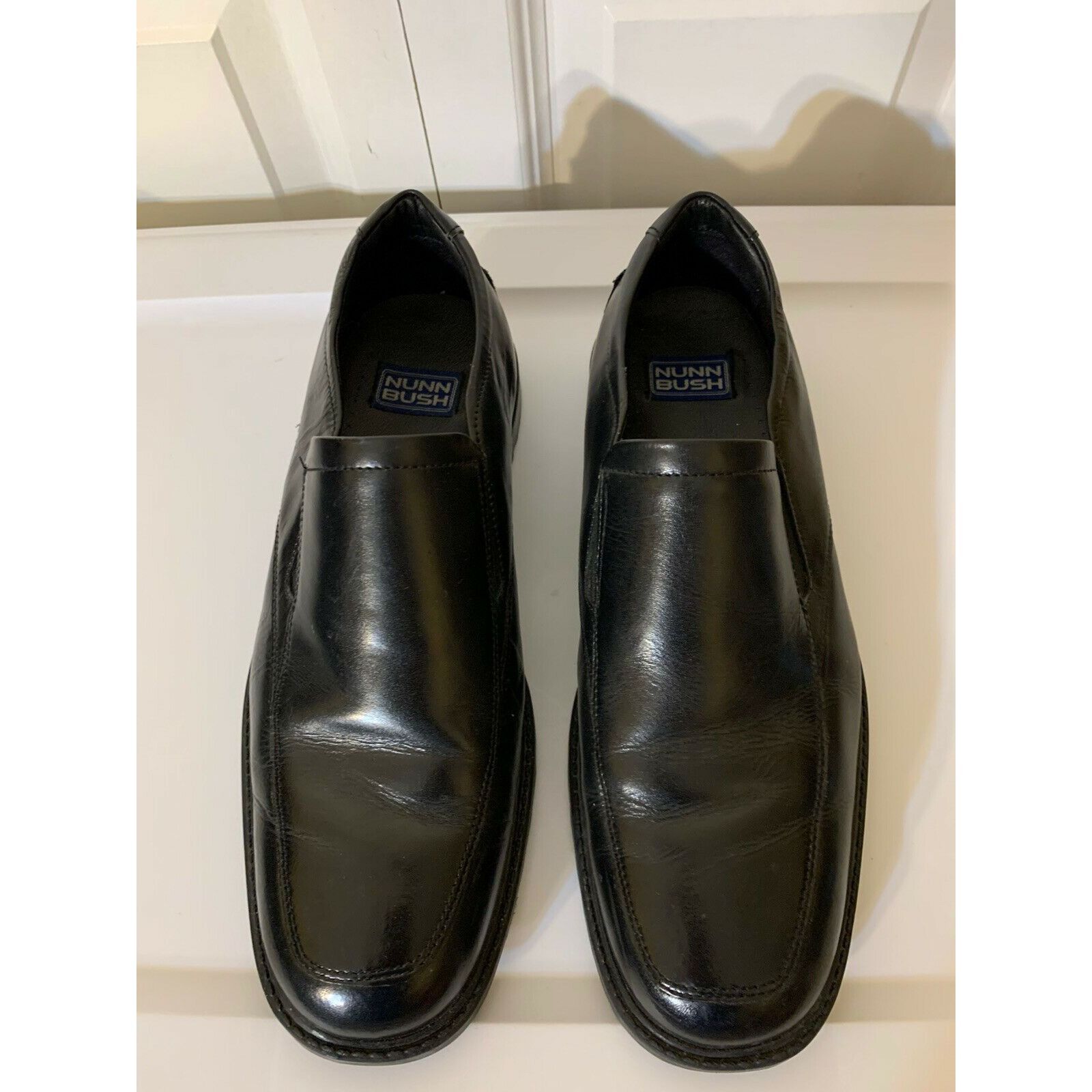 Nunn Bush NUNN BUSH Black Leather Slip On Dress Loafers Shoes 81115-00 ...