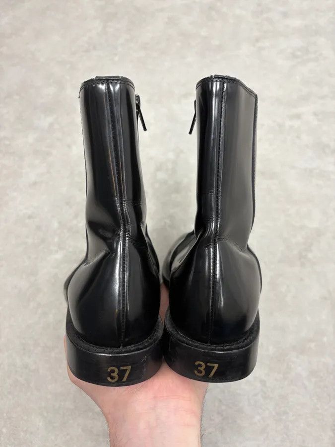 Balenciaga Balenciaga Black Squared Leather Boots Size US 7.5 / IT 37.5 - 7 Thumbnail