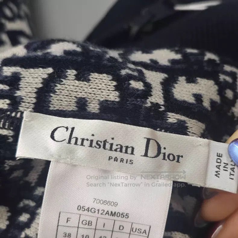 Dior Dior Dark blue letter cashmere zipper hooded jacket Size XS / US 0-2 / IT 36-38 - 5 Thumbnail