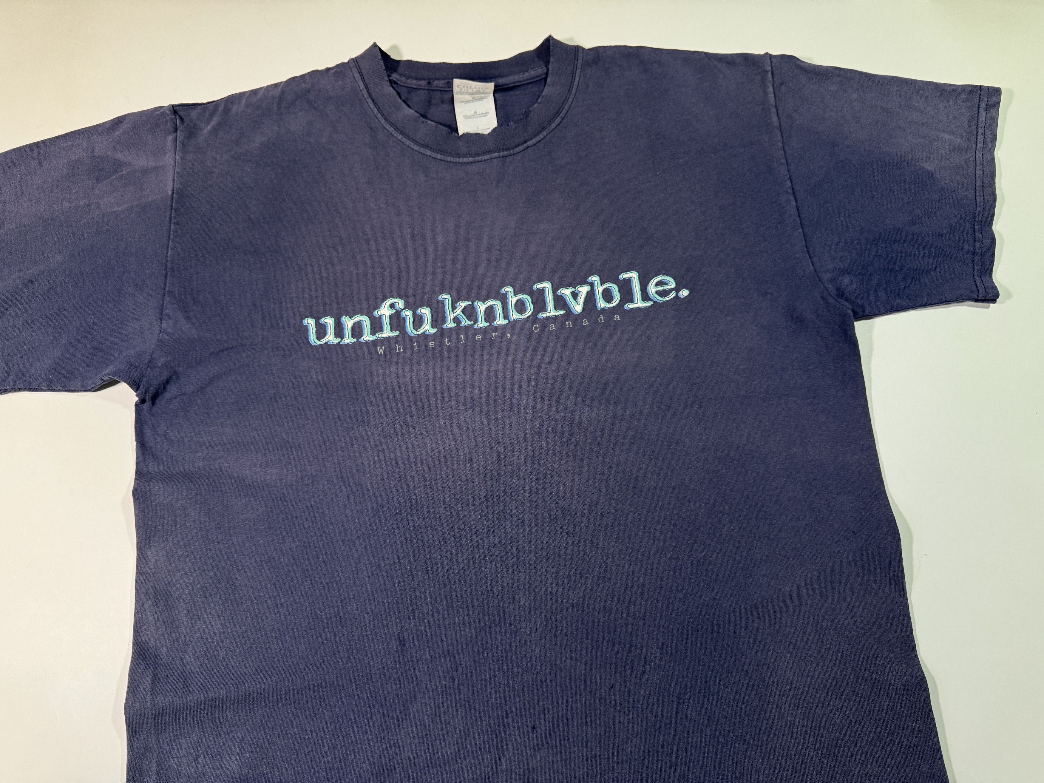 Vintage Vintage Unfuknblvble. Whistler Canada Distressed T-shirt Size US L / EU 52-54 / 3 - 2 Thumbnail