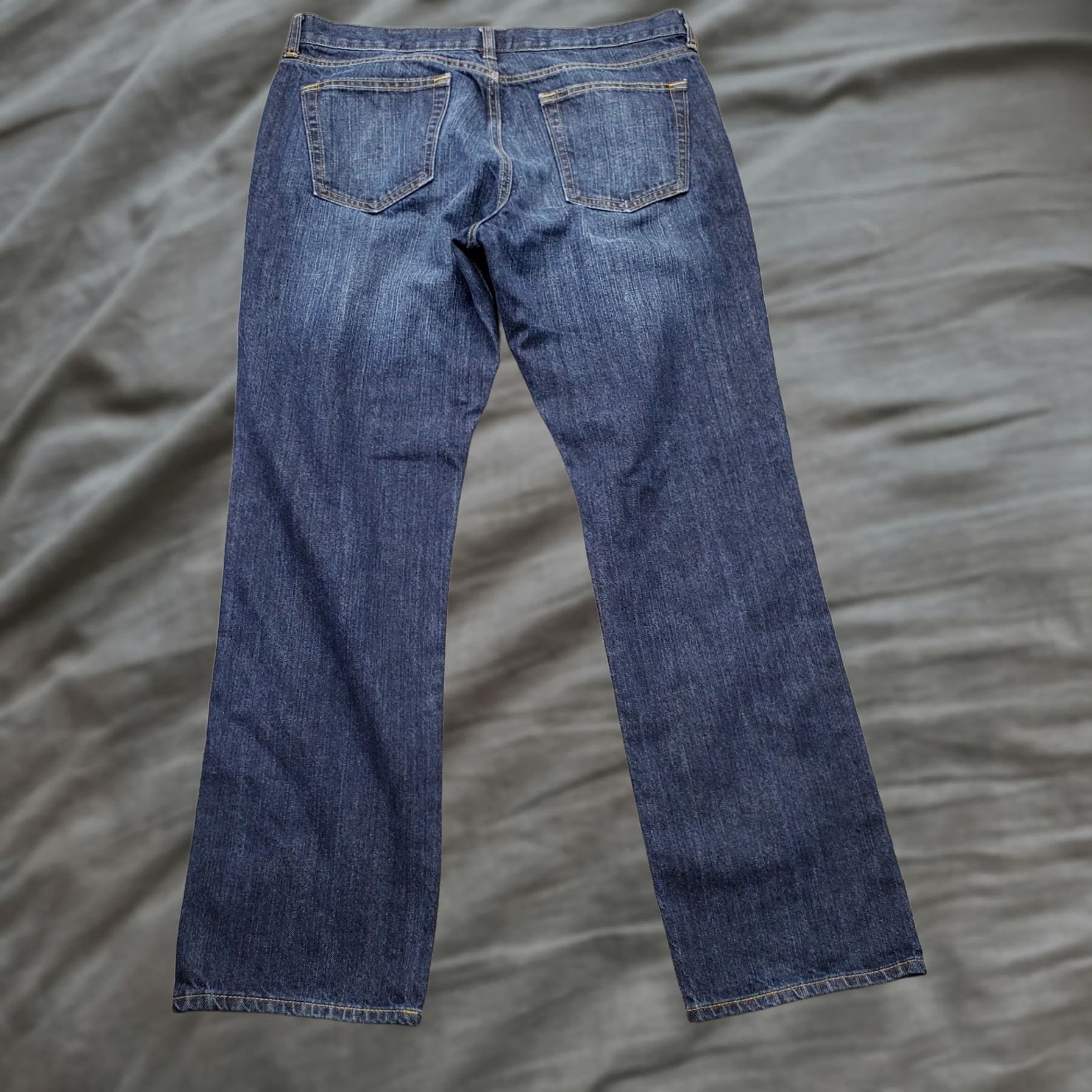 Old Navy Old Navy Famous Jeans Mens 34x32 Navy Denim Cotton Slim Fit Stretch Straight Leg Jeans Size US 34 / EU 50 - 1 Thumbnail