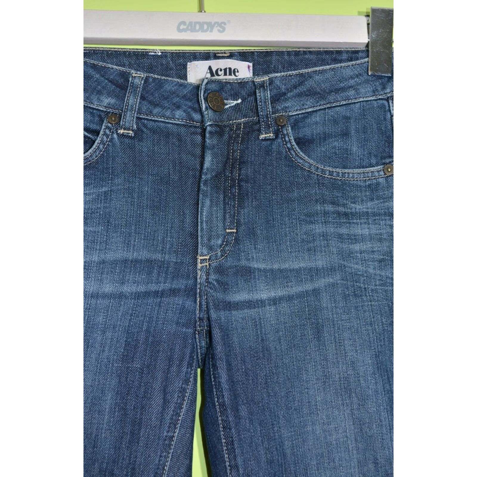 Vintage ACNE Jeans Ladies Hex Pure Jeans W25 L32 Blue Denim Straight Regular XS? Size 42" / US 20 - 2 Thumbnail