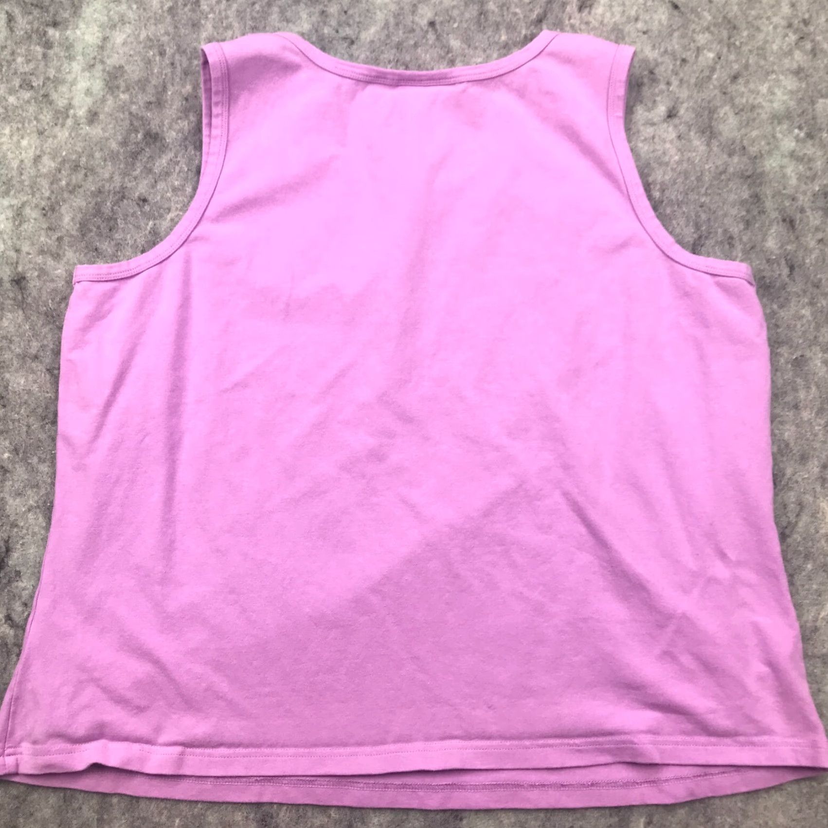 Denim & Co. VINTAGE Denim & Co. Tank Top Shirt Women 1X Purple Cotton Spandex Jersey Sleeveless Casual 90s Event Mens Womens? Size XL / US 12-14 / IT 48-50 - 5 Thumbnail