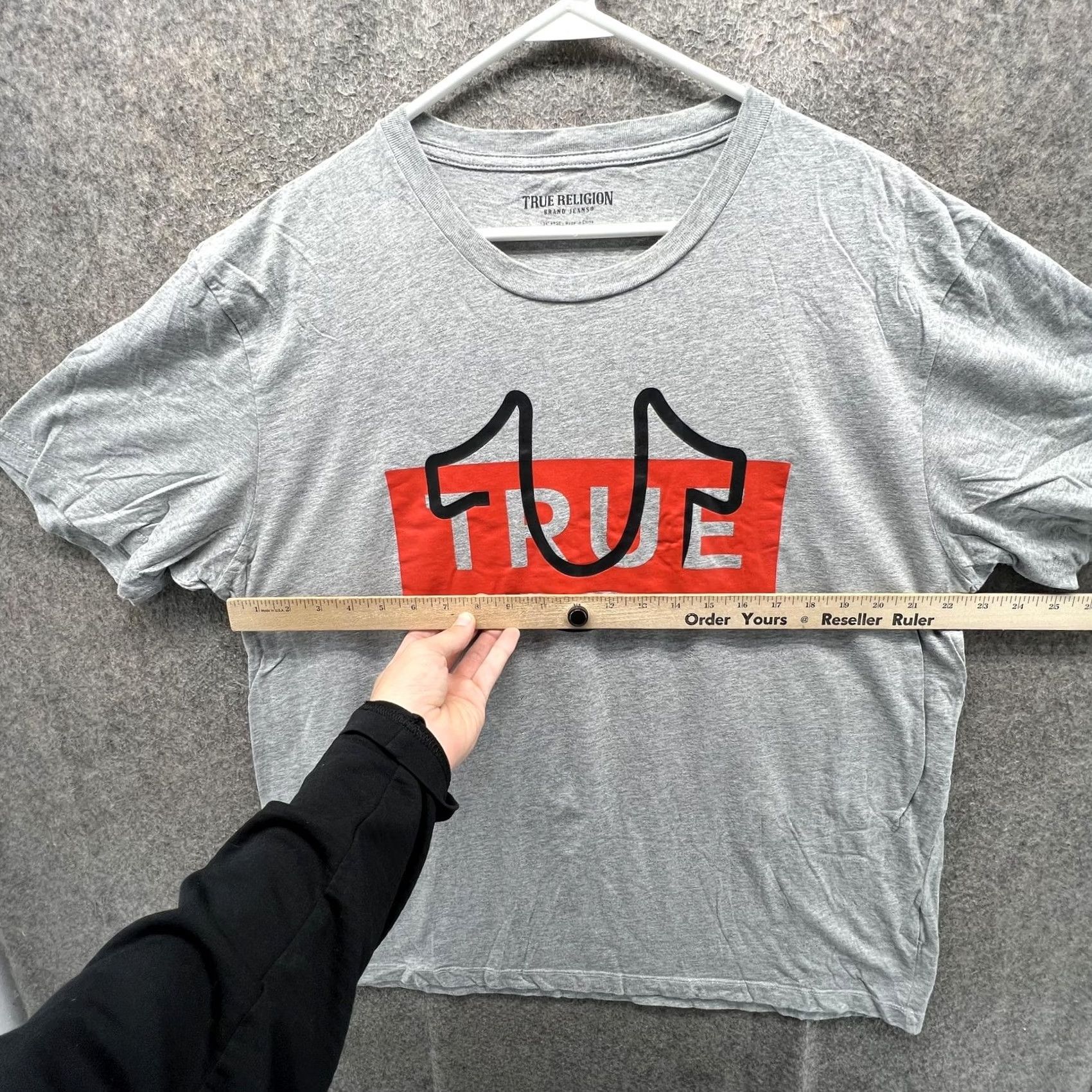 True Religion True Religion Shirt Mens 3XL Gray Red Block Logo Horseshoe Graphic Tee Tagless Shirt Men 3XL Gray Red Block Logo Horseshoe Graphic Tee Tagless Size US XXL / EU 58 / 5 - 4 Thumbnail