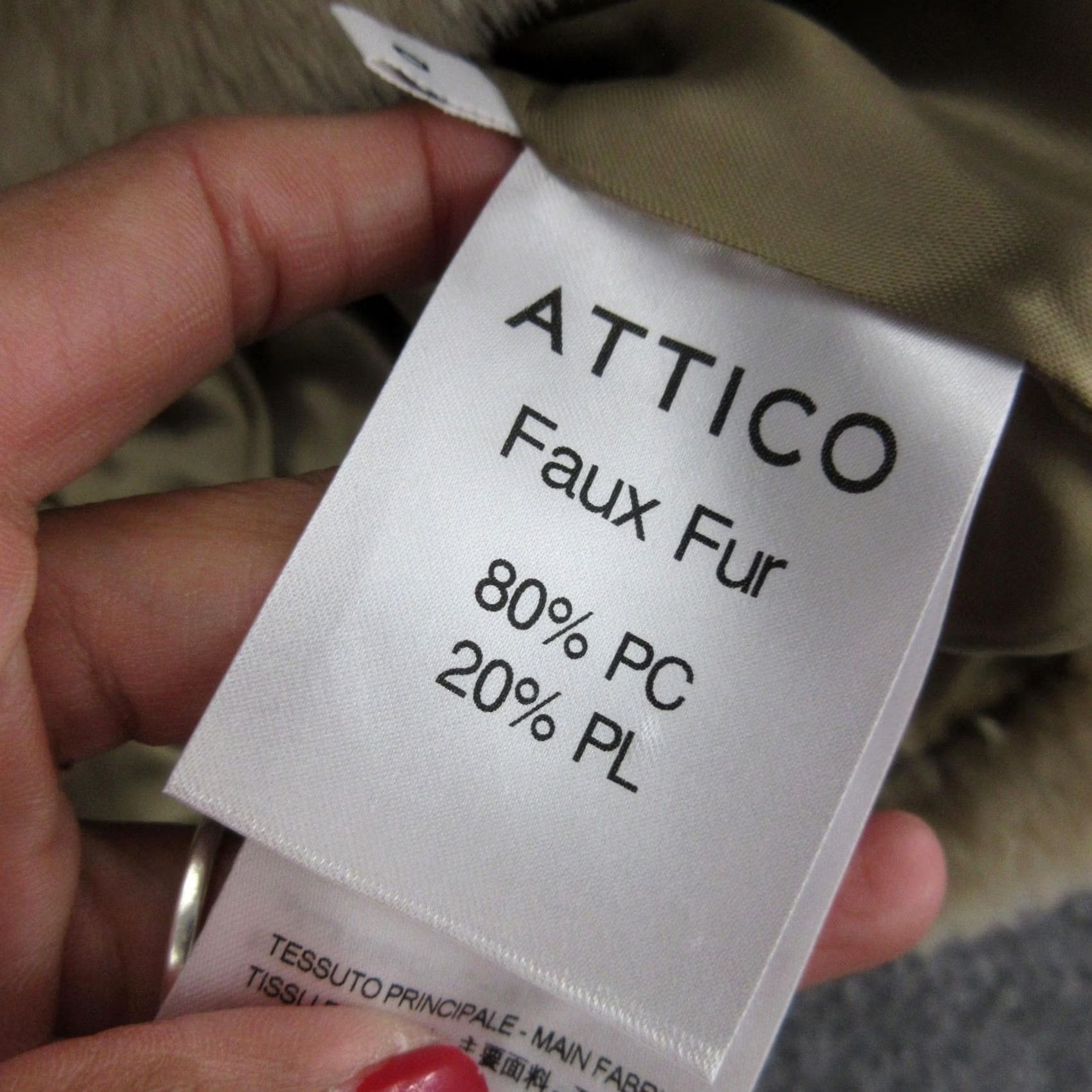 Vintage Attico Jacket Womens 0 Brown Faux Fur Sarah Striped Collared Hook Eye Short Size 25" / US 0 / IT 36 - 7 Thumbnail