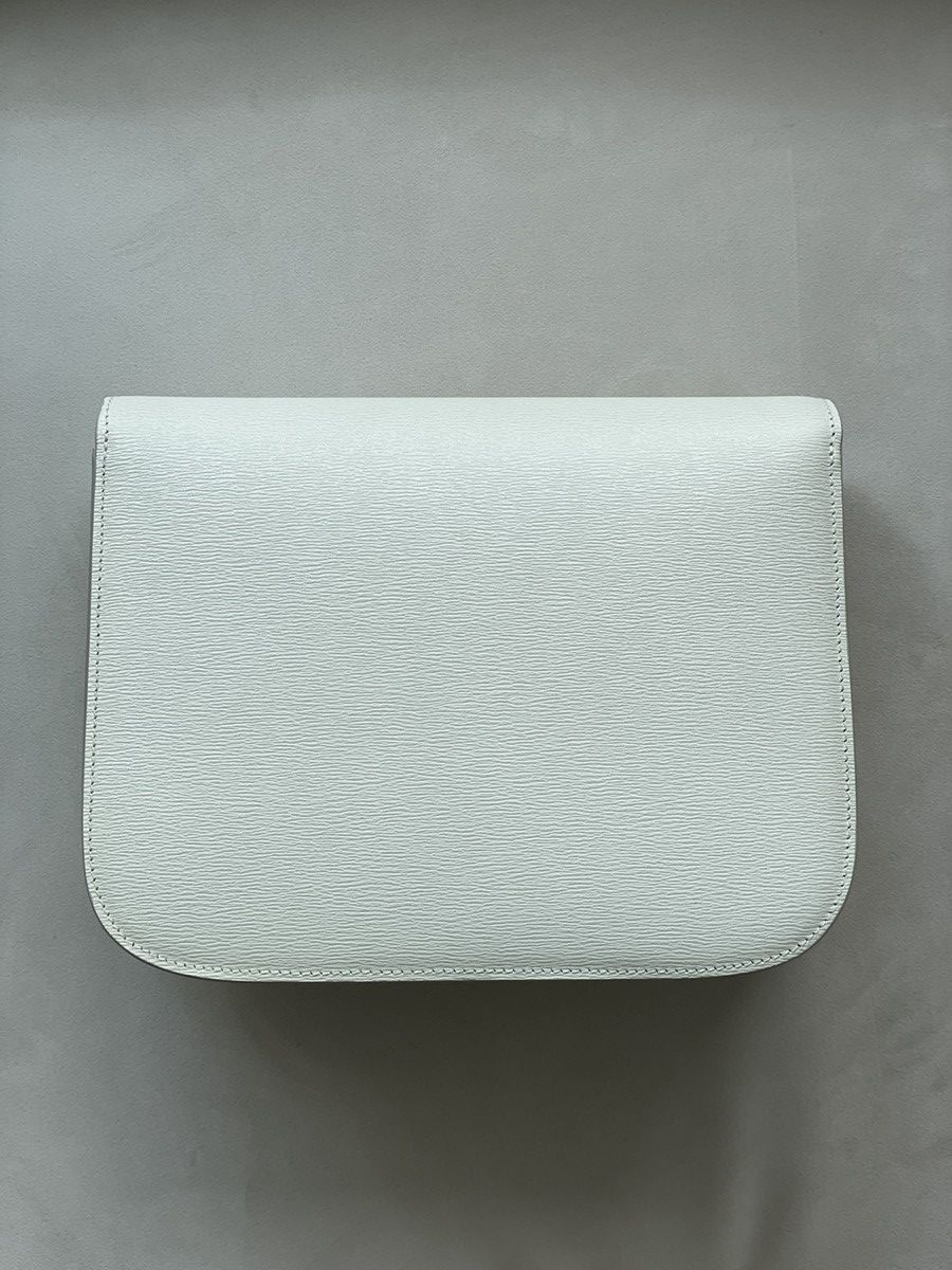 Celine Authentic Celine White Textured Leather Medium Box Bag Size ONE SIZE - 4 Thumbnail