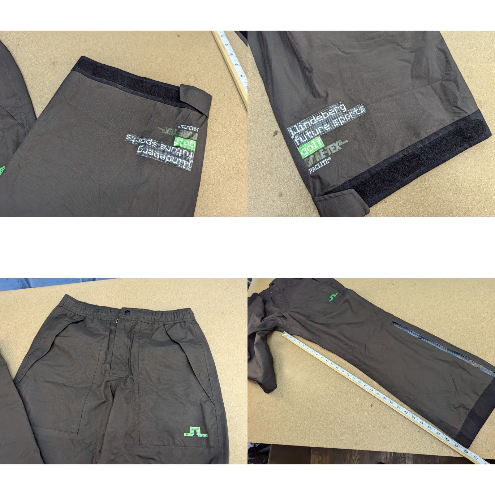 J.Lindeberg J. Lindeberg Womens Gore-Tex Paclite Pants XS Brown Taped Seams Track Pants Outdoor Mens Womens Girls Size 26" / US 2 / IT 38 - 8 Thumbnail