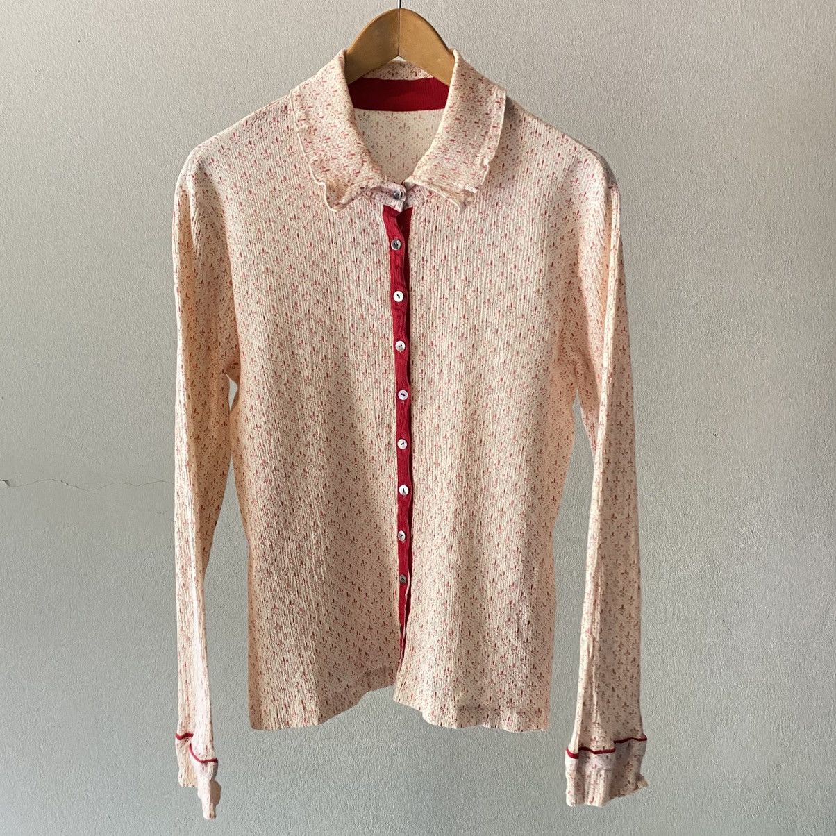 Tsumori Chisato TSUMORI CHISATO Retro Button-Up with Red Trim Size XS / US 0-2 / IT 36-38 - 8 Thumbnail