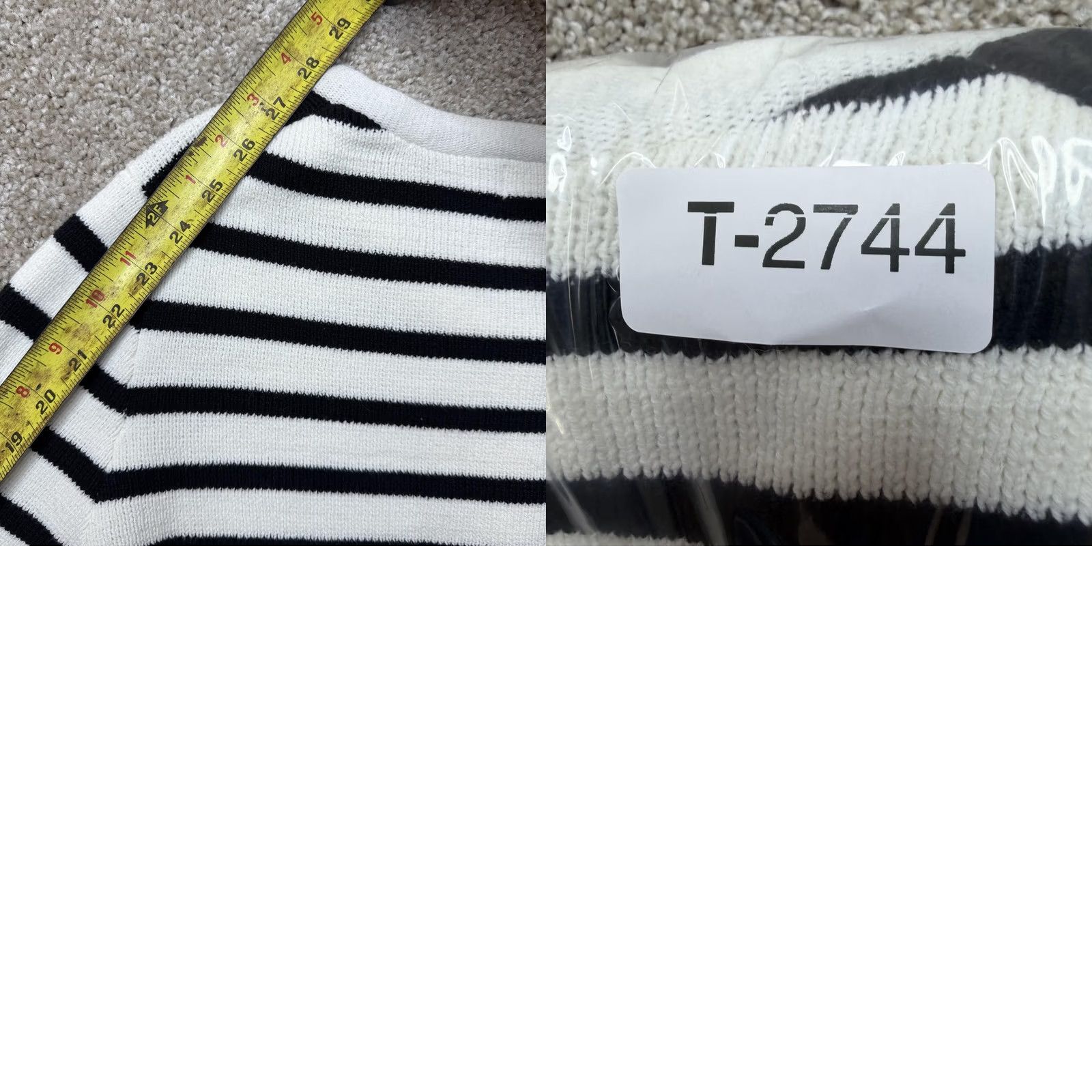 Jessica Simpson Jessica Simpson Cardigan Women M White Striped Scoop Neck Button Cropped Sweatshirt? Size M / US 6-8 / IT 42-44 - 8 Thumbnail