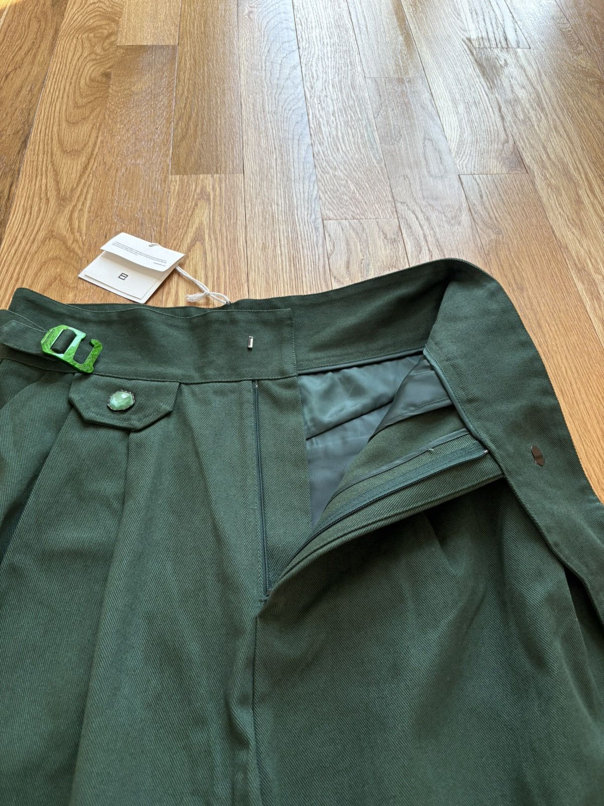 Pieces Uniques Pieces Uniques Le Pantalon Qwan Pleated Pants Gurkha M 34x32 Size US 34 / EU 50 - 10 Thumbnail