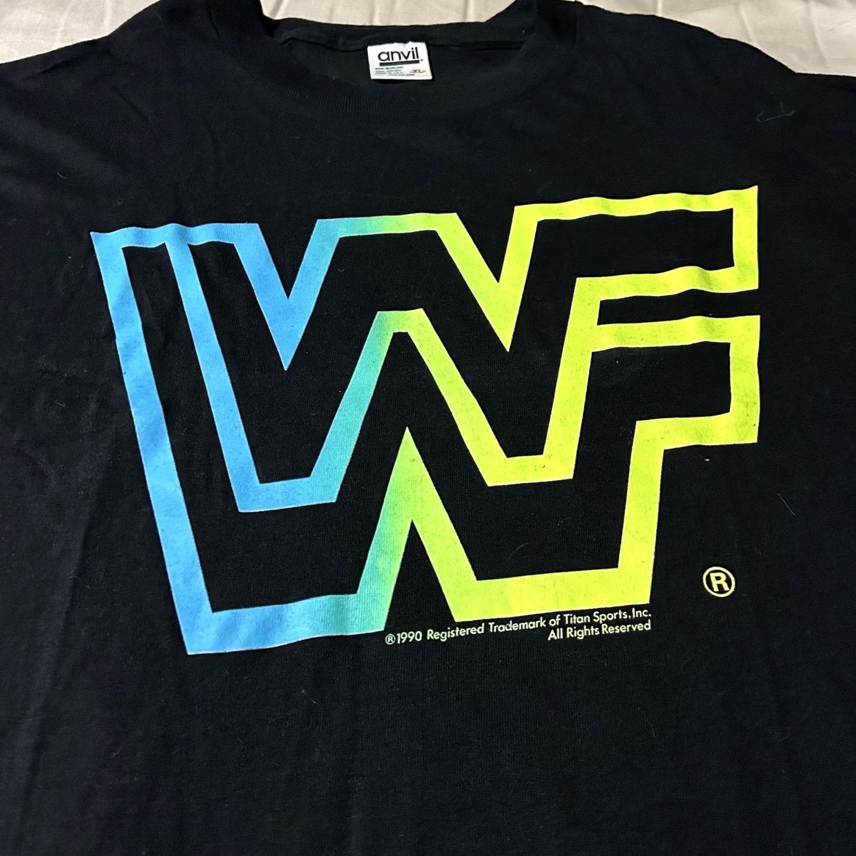 Anvil VINTAGE WWF Wrestling Neon Long Sleeve Shirt XL Men Black 90s Shirts Size US XL / EU 56 / 4 - 2 Thumbnail