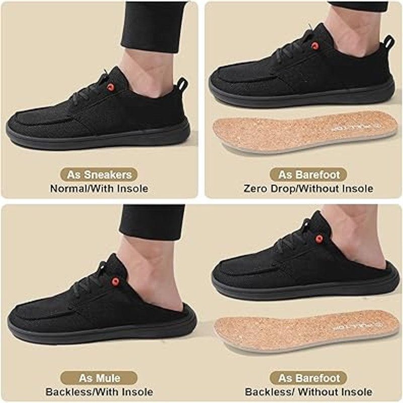 Other Pulltop Men's Size 8 Black Lace Up Barefoot Casual Shoes Size US 8 / EU 41 - 6 Thumbnail