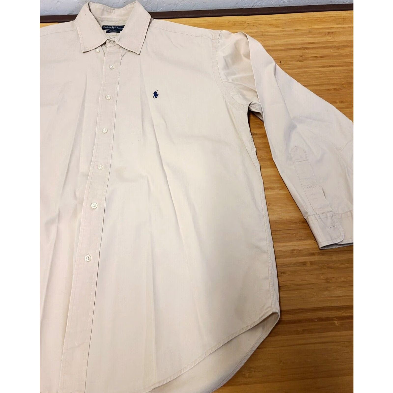Polo Ralph Lauren Polo Ralph Lauren Shirt Men's Beige L Long Sleeve Button-Down Cotton Size US L / EU 52-54 / 3 - 2 Thumbnail