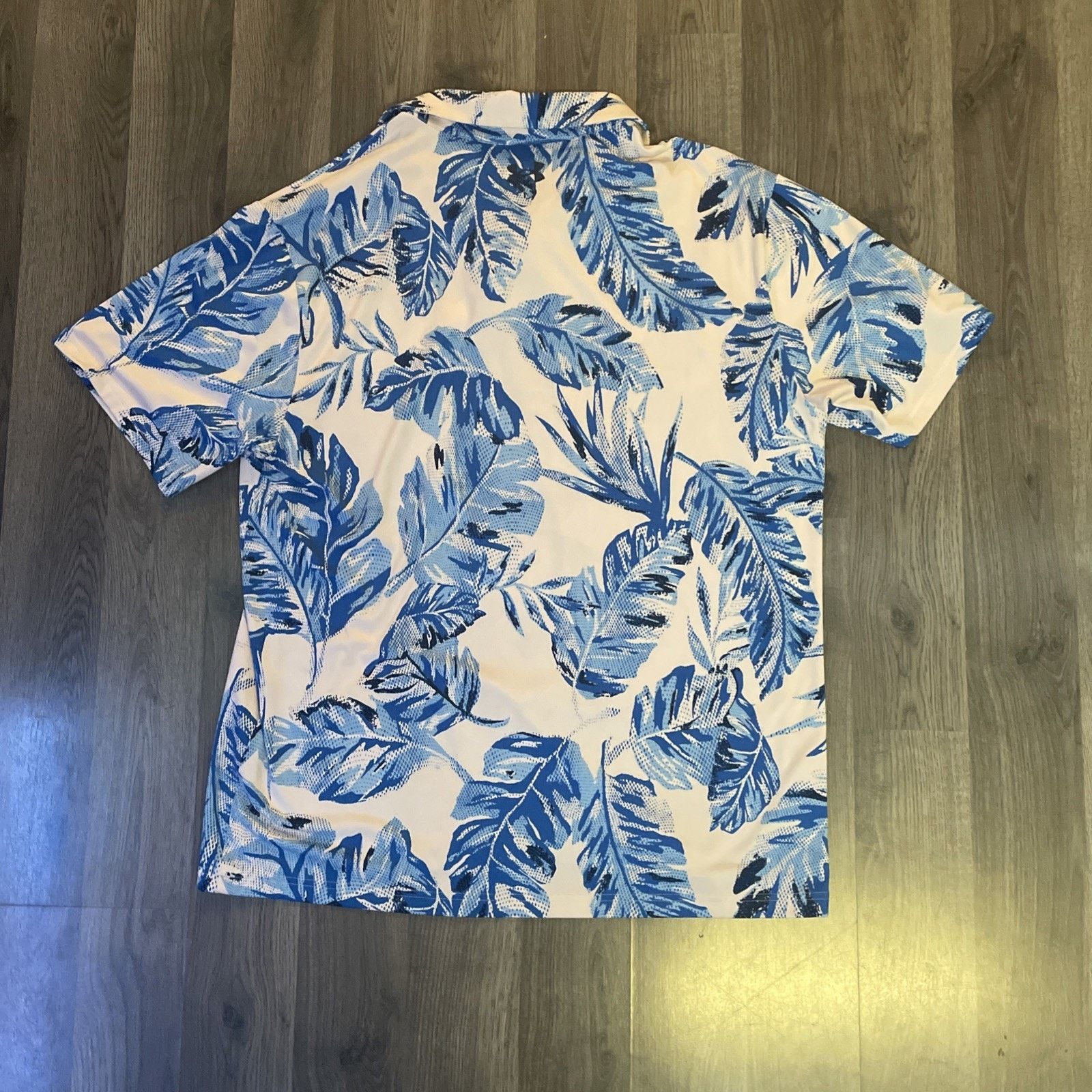 Under Armour Under Armour Hawaiian Golf Polo Shirt Mens XL Blue Floral Size US XL / EU 56 / 4 - 5 Thumbnail