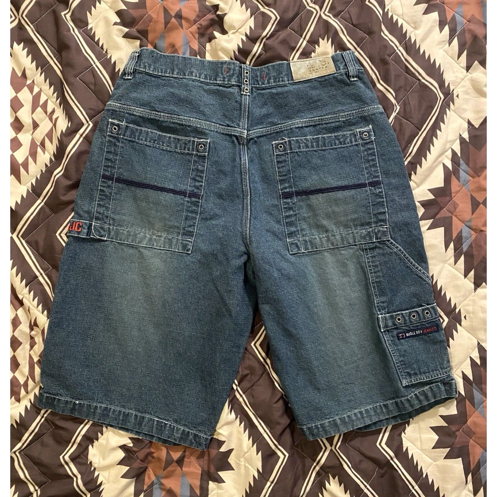 Bugle Boy VINTAGE Bugle Boy 77 Denim Short Baggy Streetwear JNCO style Men’s 34 Size US 34 / EU 50 - 2 Thumbnail