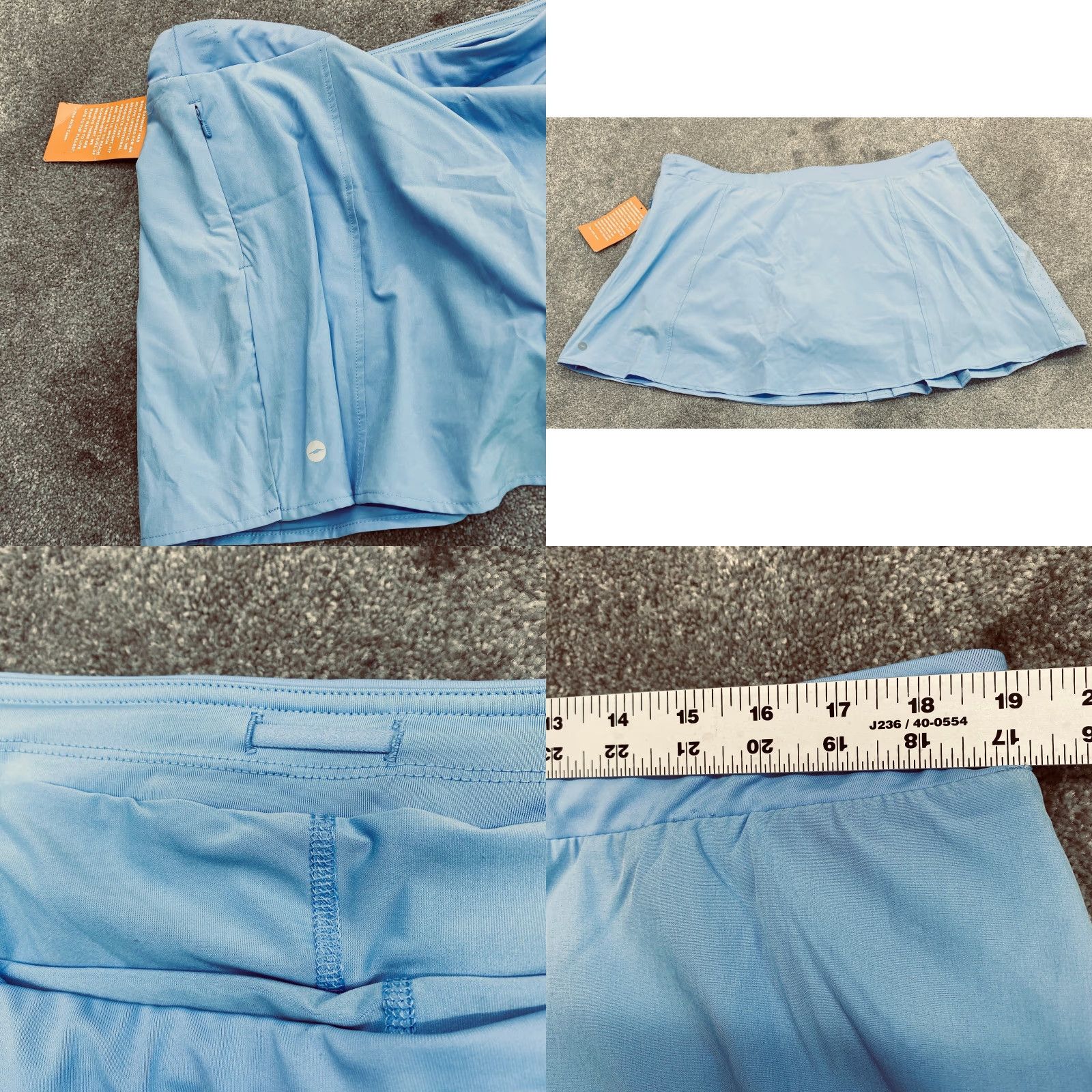 Avia NWT Avia Activewear Skort Womens XL Blue Birch 16-18 Pleated Lined NEW 6707 Size ONE SIZE - 8 Thumbnail