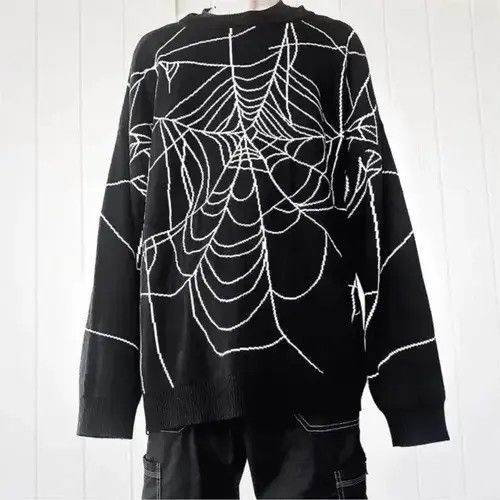 VIBE Autumn Winter Fashion Gothic Spider Web Print Size US M / EU 48-50 / 2 - 2 Thumbnail