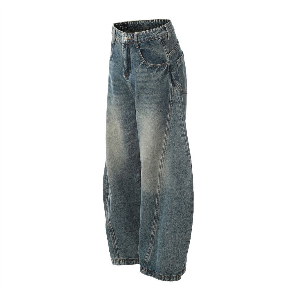 Japanese Brand × Vintage Men's American washed distressed loose scimitar jeans Size US 32 / EU 48 - 2 Thumbnail