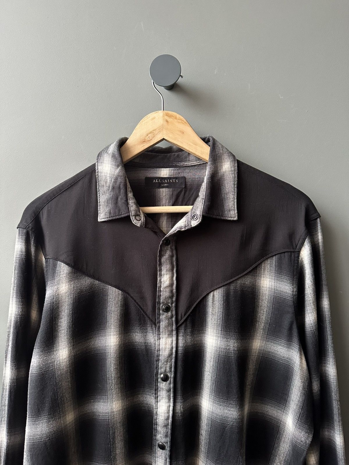 Allsaints Allsaints Tia Wait LS Western Check Shirt Size L Size US L / EU 52-54 / 3 - 2 Thumbnail