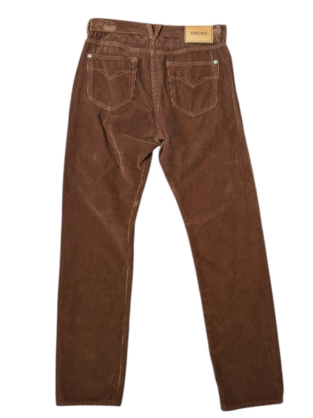 Versace Versace Brown Corduroy Pants with Medusa Logo – 32 Size US 32 / EU 48 - 7 Thumbnail