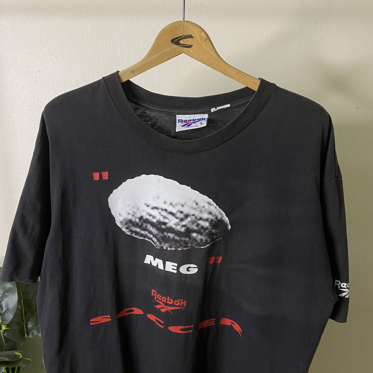 Reebok × Vintage Vintage 1990s Reebok Meg Soccer Tee Size US L / EU 52-54 / 3 - 2 Thumbnail