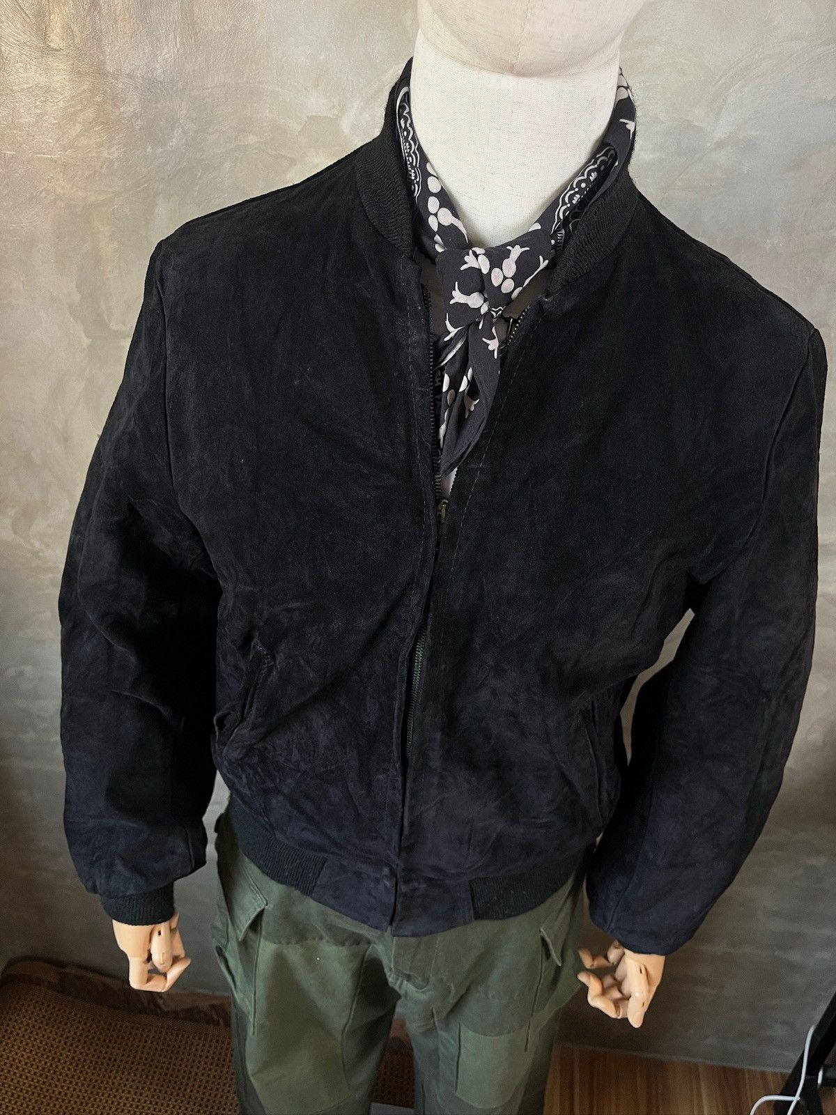 Schott Vintage Schott NYC Suede Leather Bomber Jacket Size US L / EU 52-54 / 3 - 2 Thumbnail