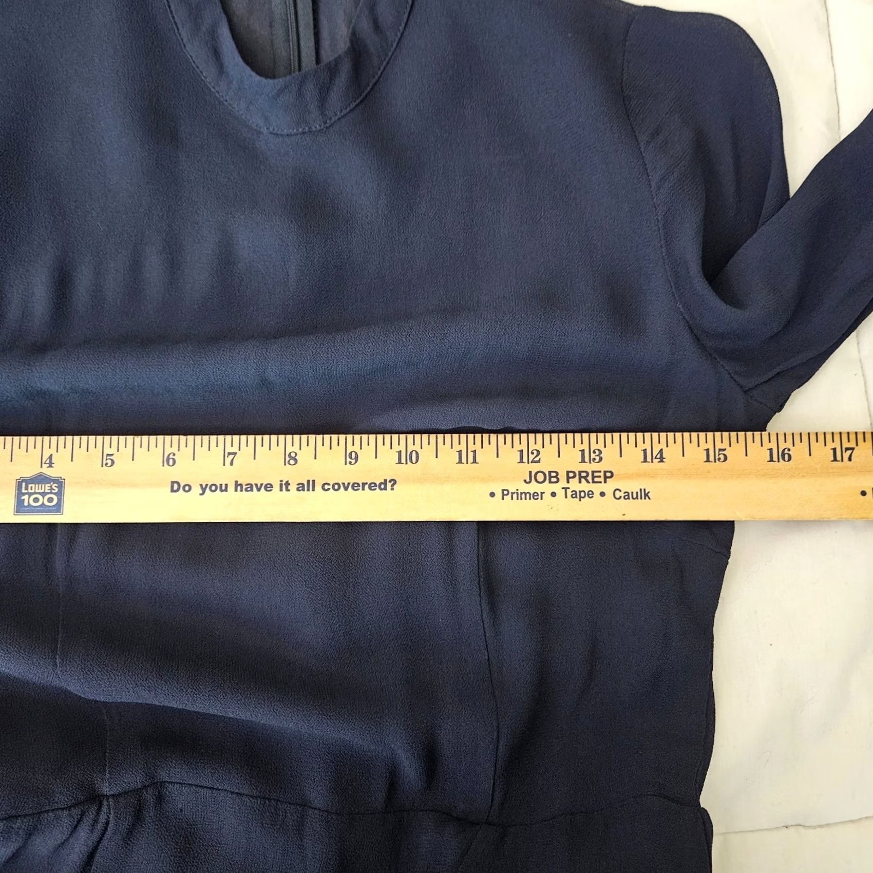 Reformation Reformation Fox Tie Neck Women’s Blue Long Sleeve Mini Dress Size 8 Size M / US 6-8 / IT 42-44 - 4 Thumbnail