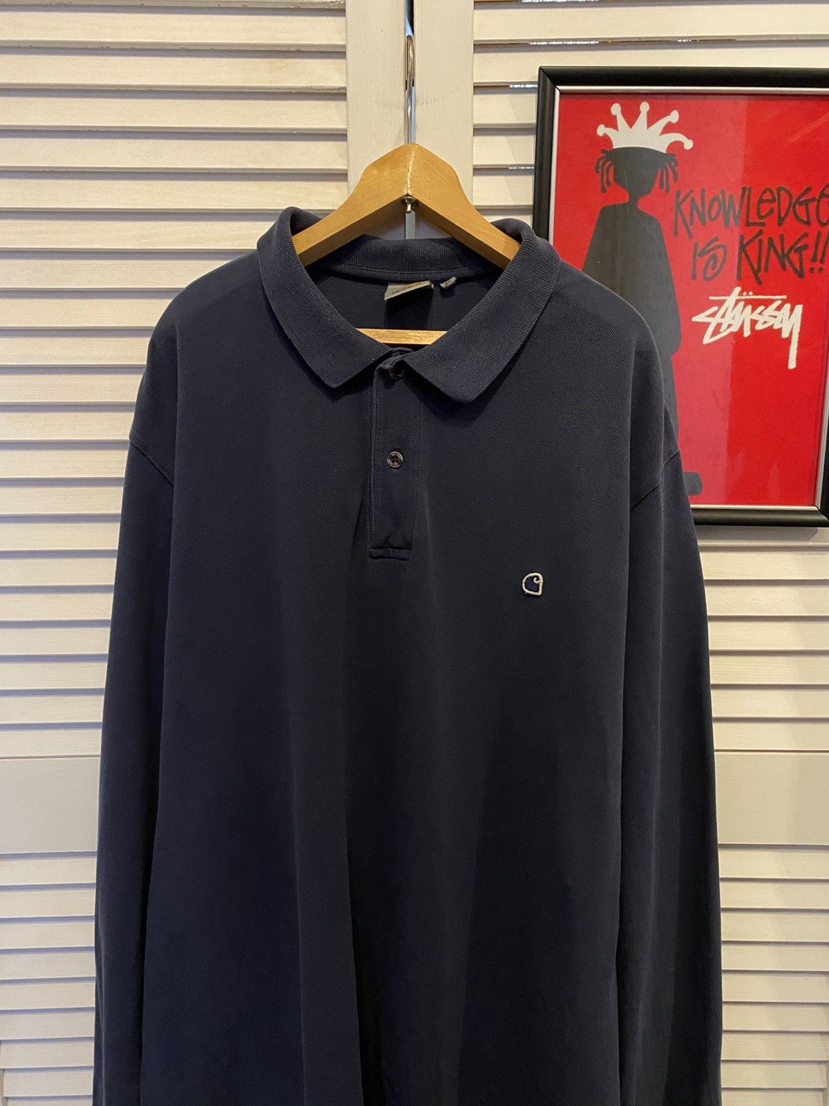 Carhartt Vintage Shirt Long Sleeve Carhartt Mini Logo Rugby Casual Size US XL / EU 56 / 4 - 2 Thumbnail