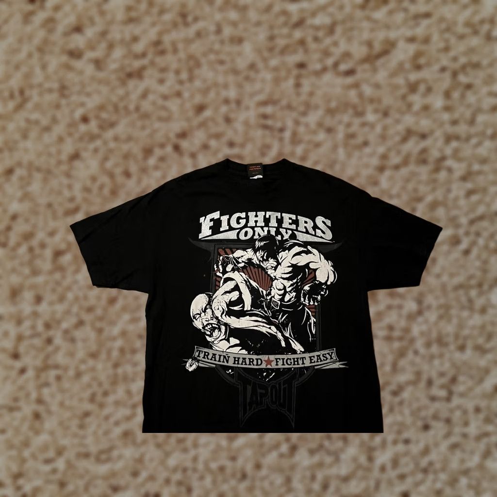 Tapout Y2K Tapout Fighters Only Train Hard Fight Easy MMA Black T-Shirt Mens Large Size US L / EU 52-54 / 3 - 1 Thumbnail