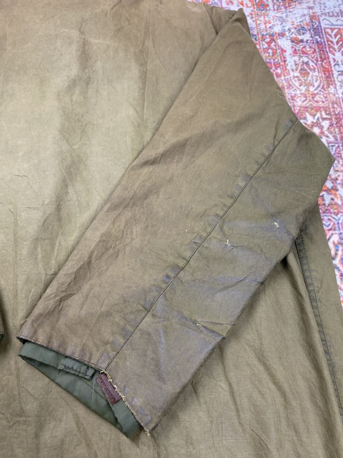 Barbour Vintage Sunfaded Barbour Border Waxed Jacket Made in England Size US XL / EU 56 / 4 - 14 Thumbnail