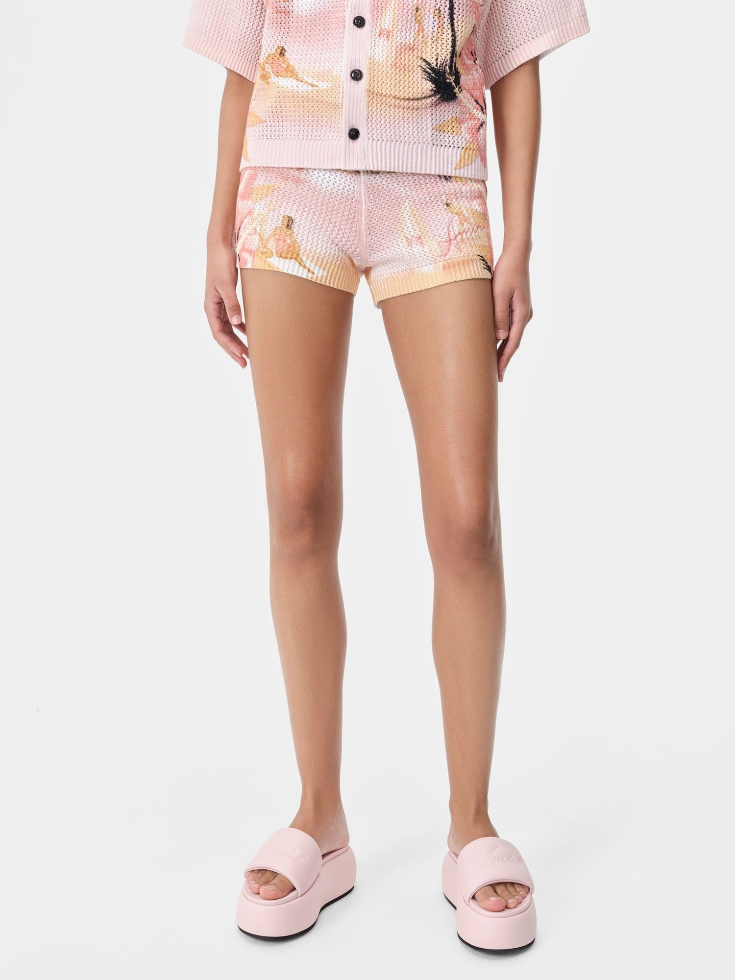 Amiri o1orln1025 Paradise Crochet Short in Multicolor Size 28" / US 6 / IT 42 - 3 Thumbnail