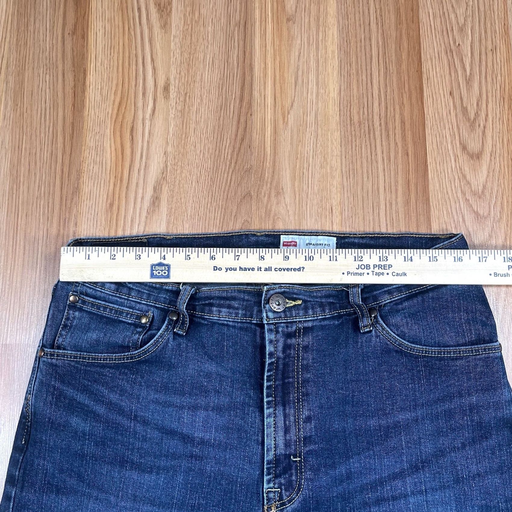 Wrangler Wrangler Jeans Pants Men Regular 34Wx34L Straight Denim Blue Wash 5-Pocket Belt Loops Zipper Jeans Mens Size US 34 / EU 50 - 3 Thumbnail