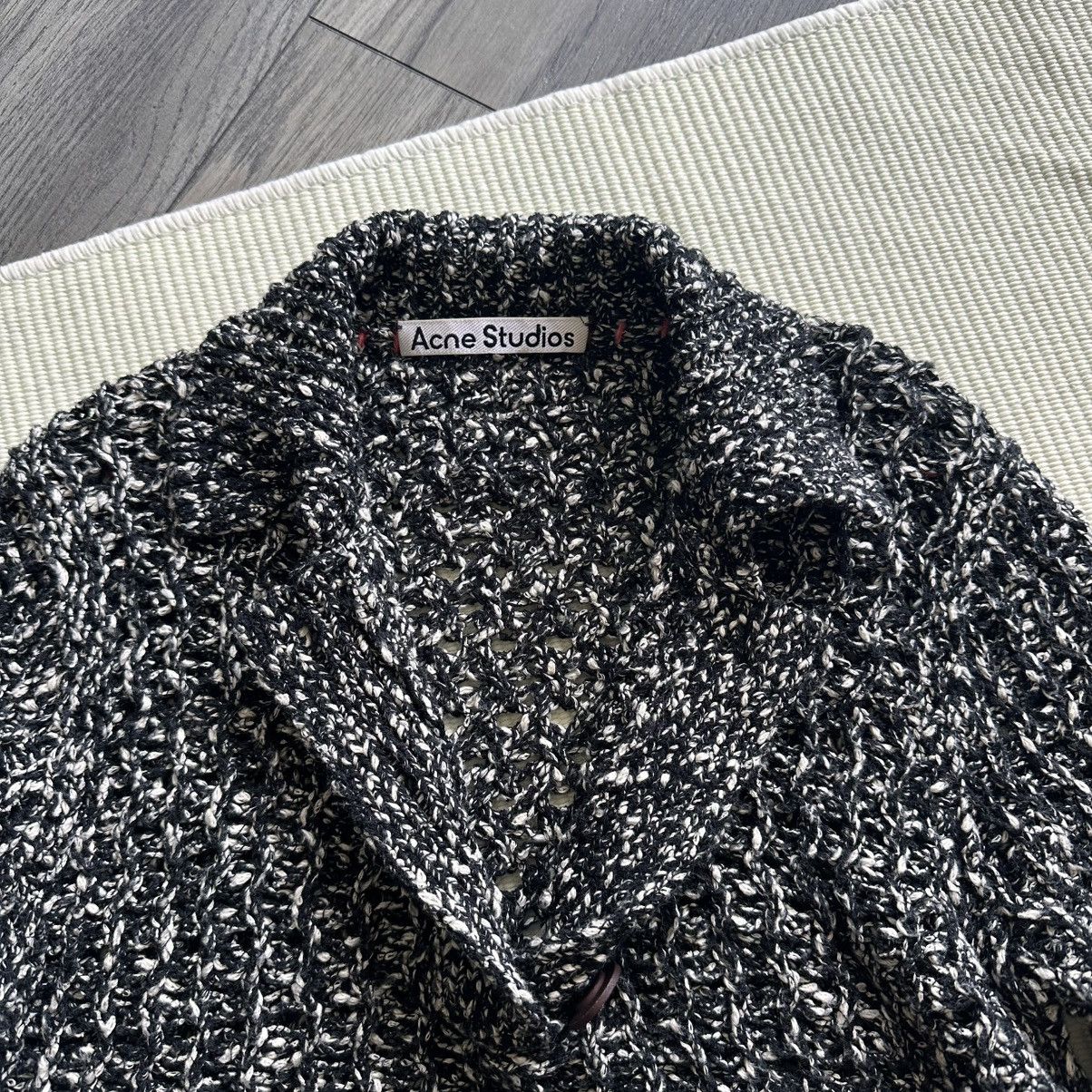 Acne Studios Acne Studios Black and White Marled Knit Polo Shirt Size XS / US 0-2 / IT 36-38 - 3 Thumbnail