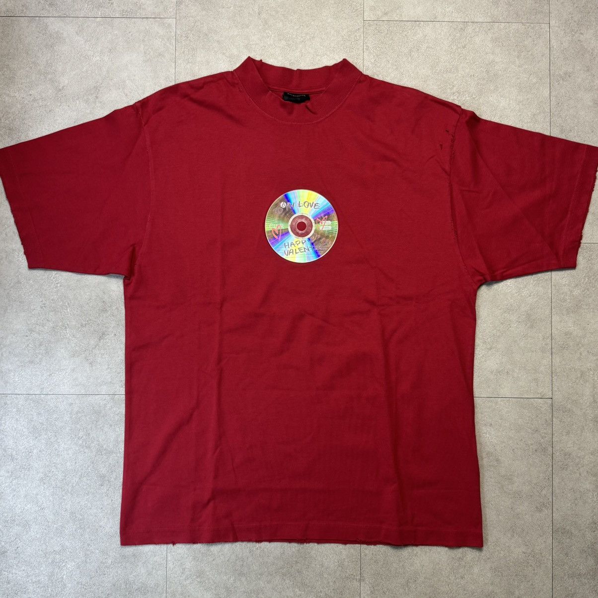 Balenciaga Balenciaga Valentine disk tee capsule *rare* Size US L / EU 52-54 / 3 - 1 Thumbnail