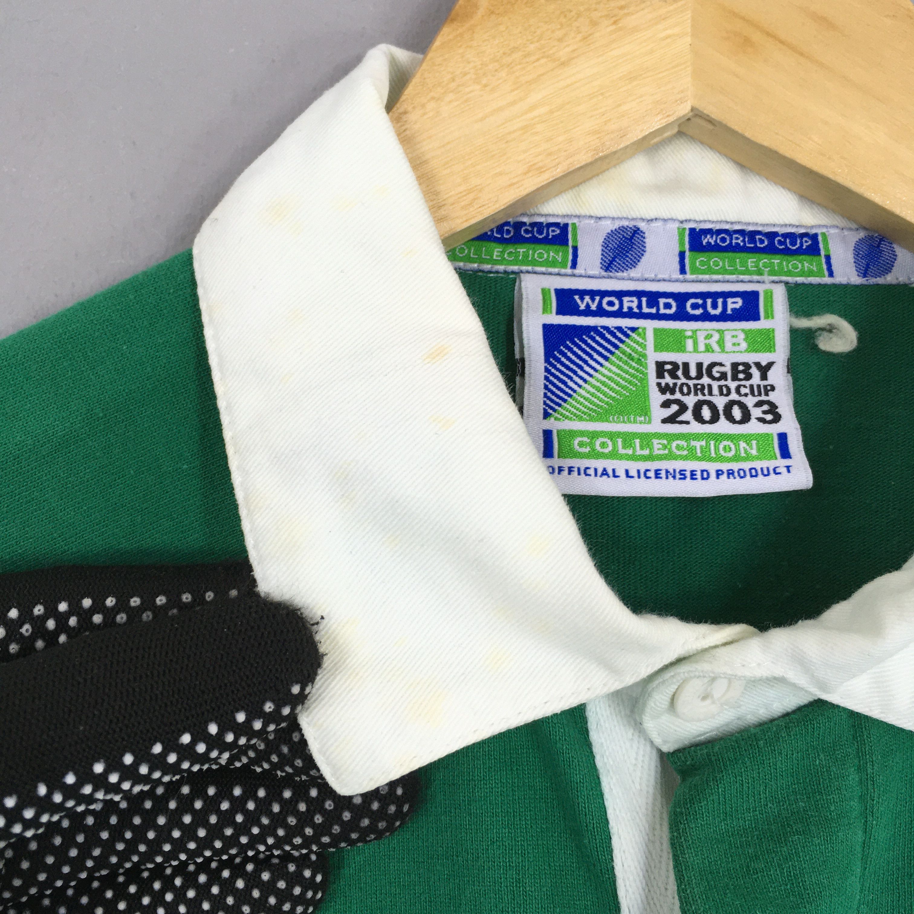 Vintage Vintage IRB Ireland Rugby World Cup Polo Shirt Medium Size US M / EU 48-50 / 2 - 8 Thumbnail